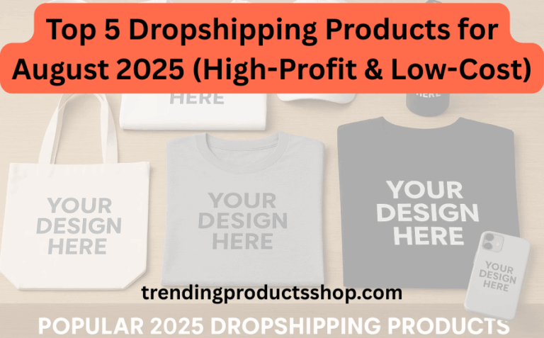 Top 5 Dropshipping Products for August 2025 (High-Profit & Low-Cost)